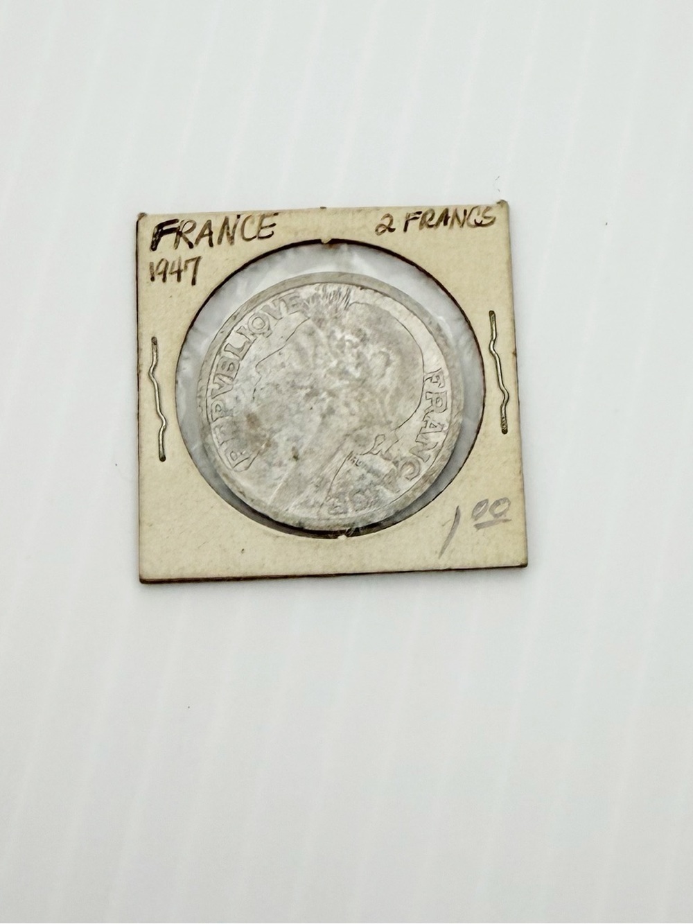 Vintage 1947 France French 2 Francs Collectible Coin